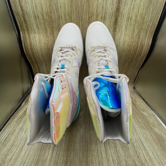 Men's Size 18 - Converse ERX Impress‎ High Top Iridescent White Bold 163778C - Picture 6 of 9